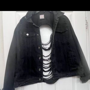 Black Denim Jacket size 1X